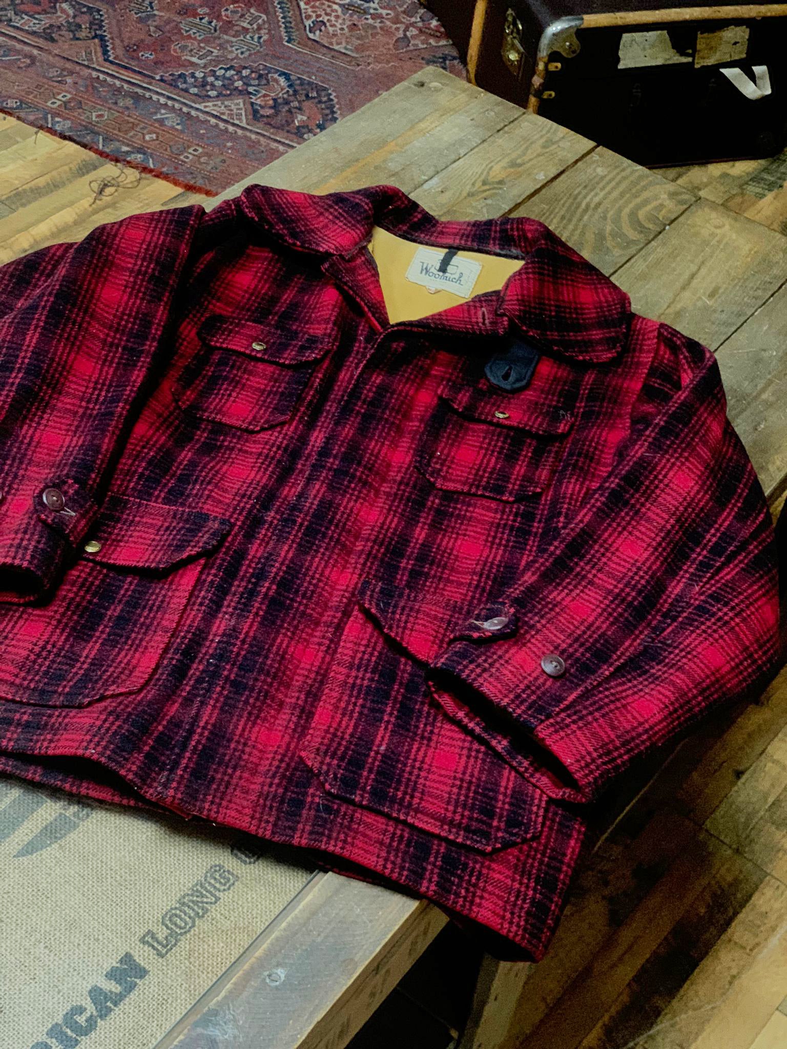 Plaid wool hunting jacket best sale