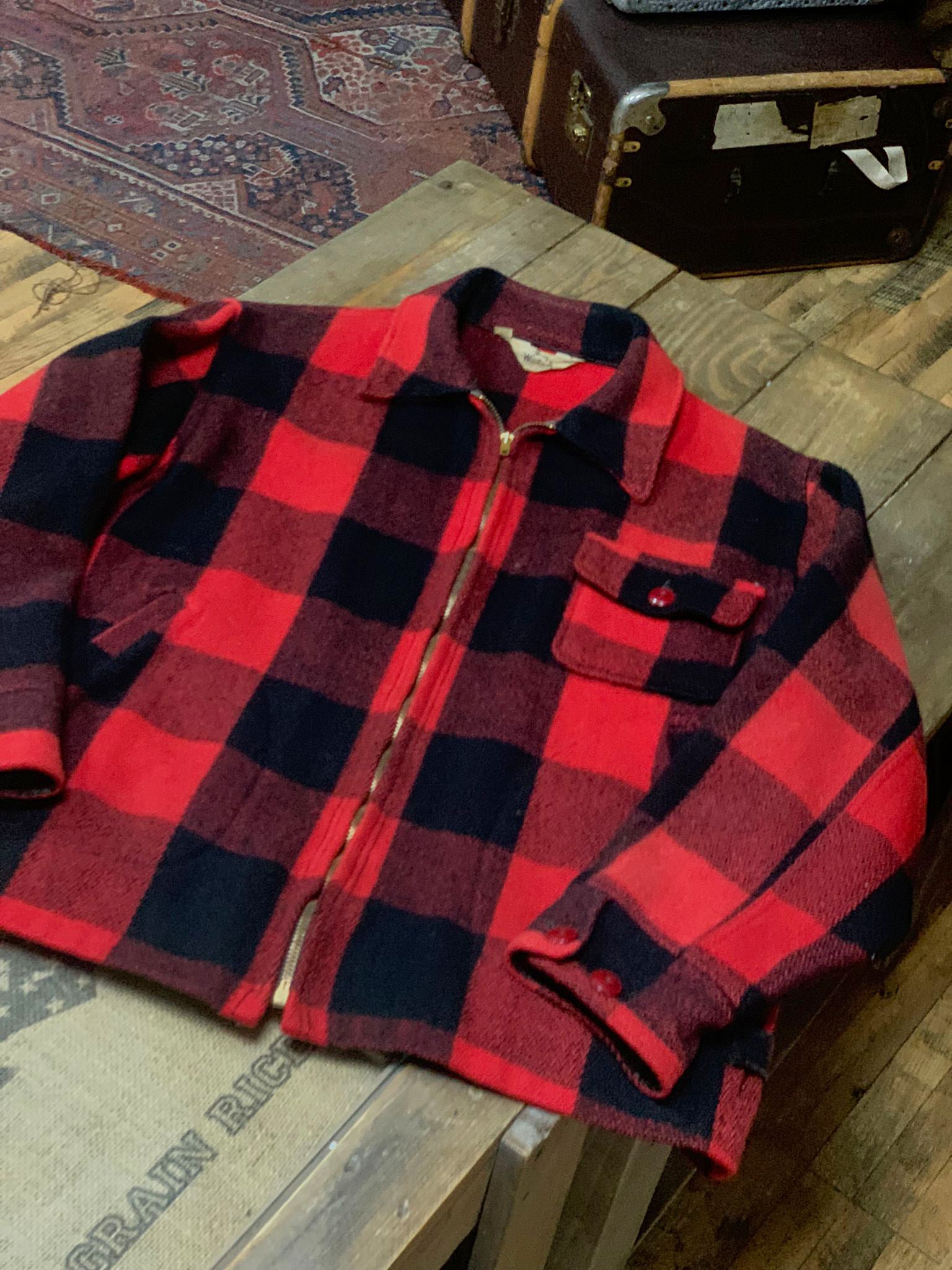 Plaid jacket wool best sale