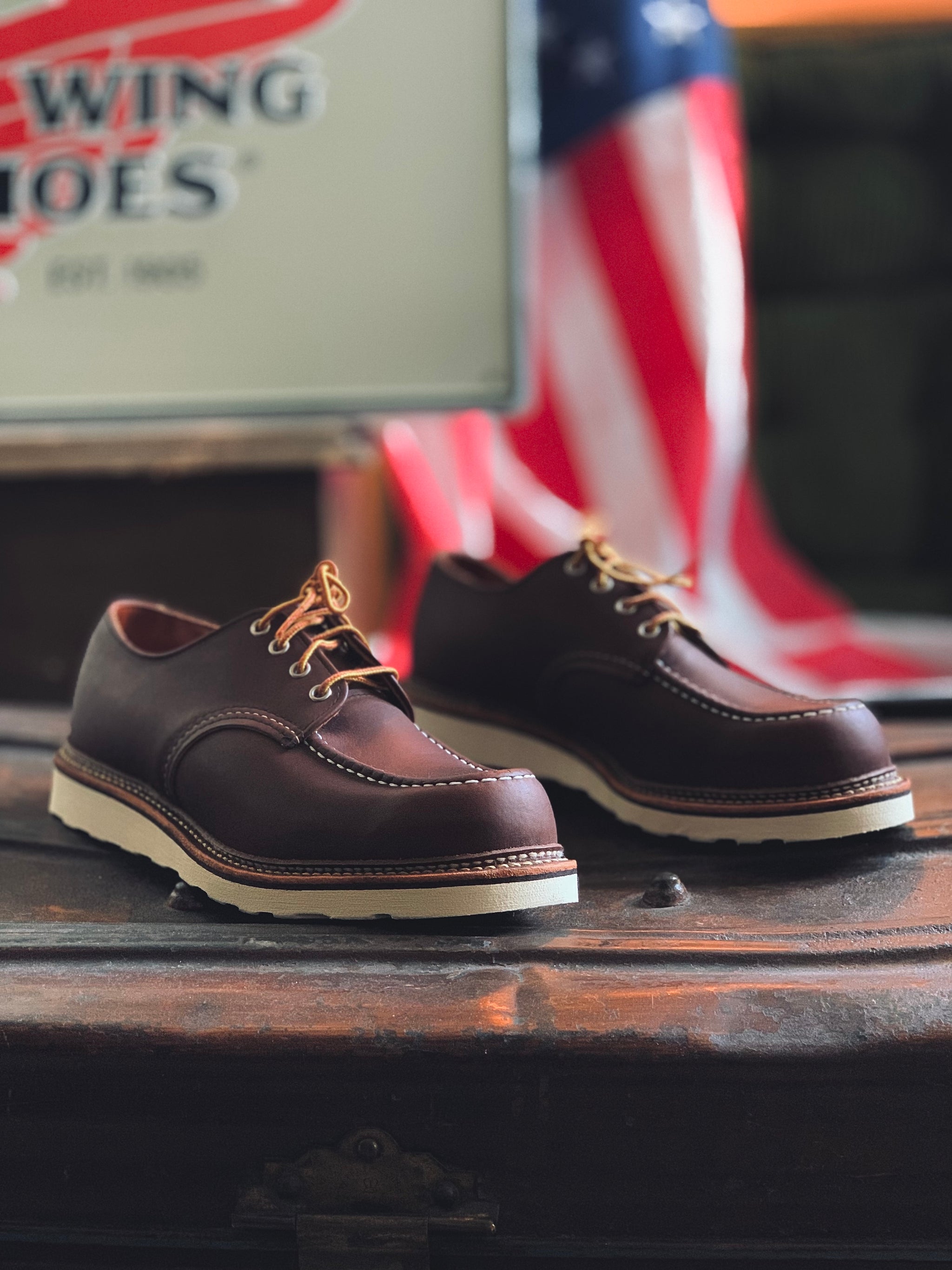 Red Wing 8109 - Low Moc Toe - Mahogany – The Archives The People's