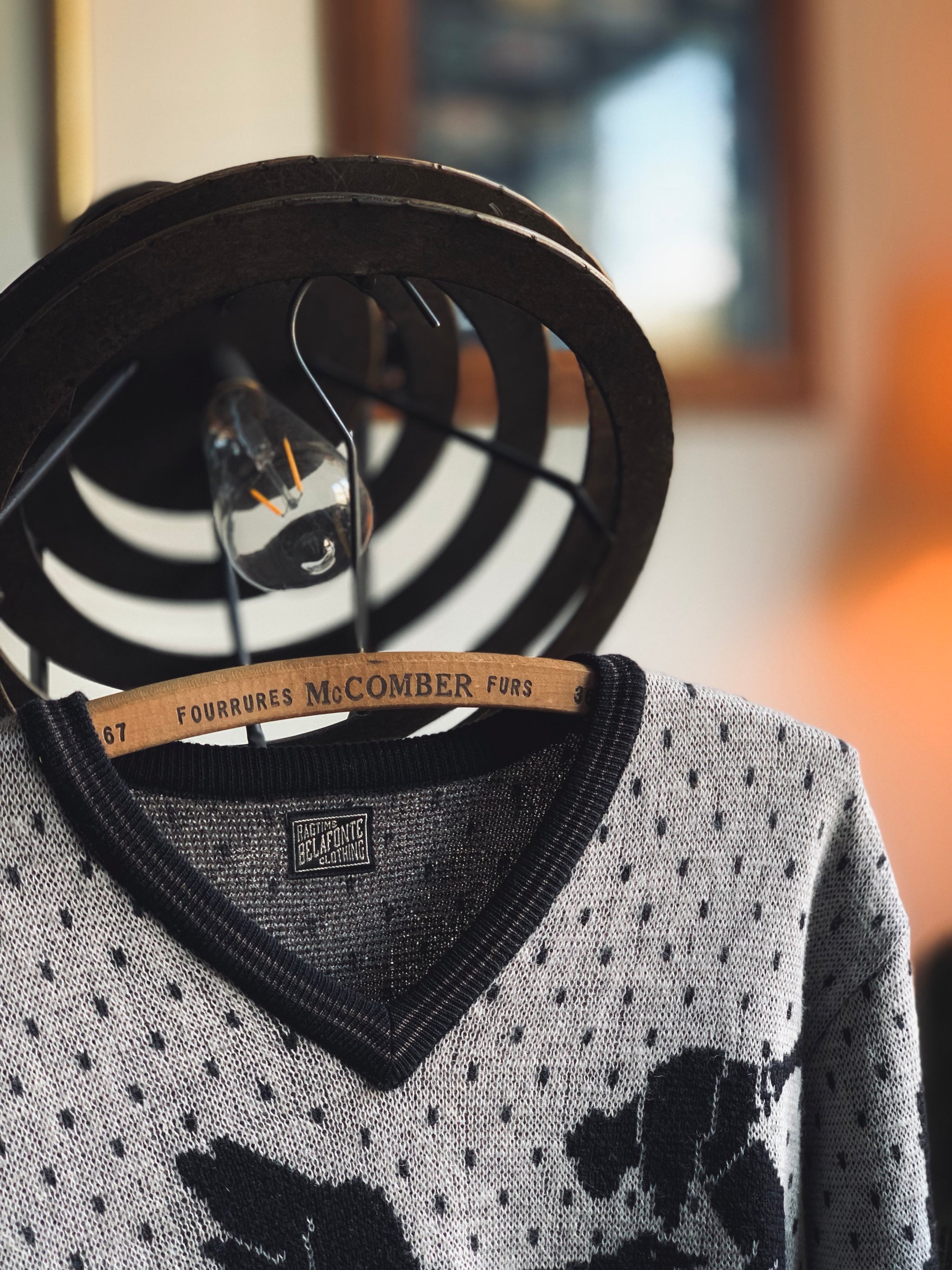 BELAFONTE RAGTIME A-1 KNIT BELAFOTE/RT A‐1 KNIT CARDIGAN CHARCOAL