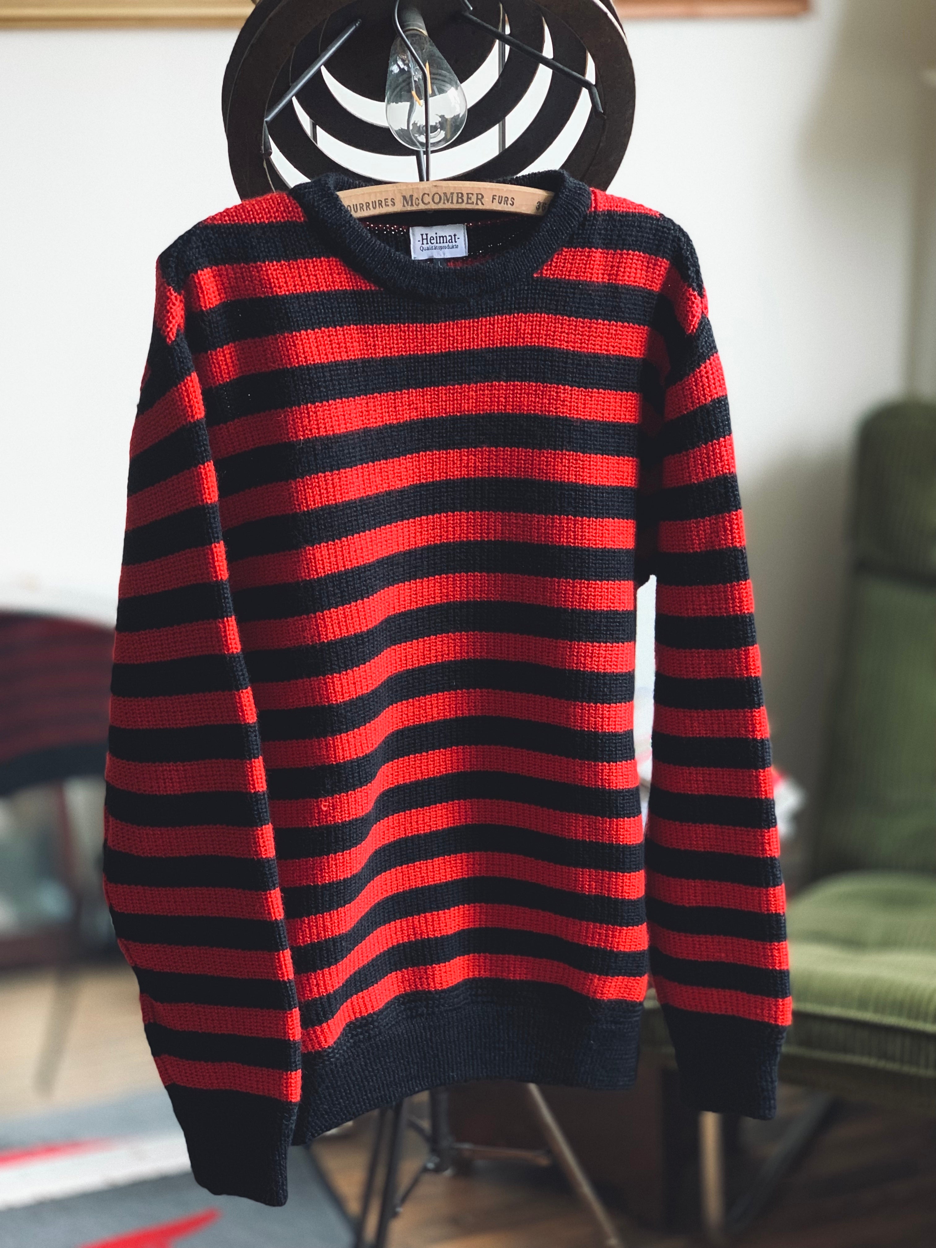 Heimat Textil Jail House Stripe Jumper Red Black