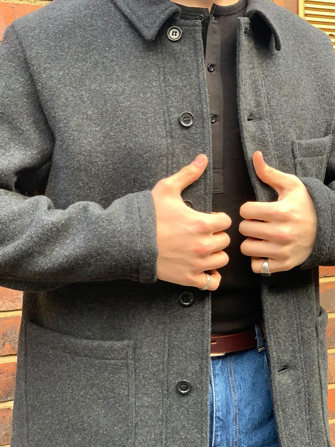 Vétra Double Face Wool Jacket - Anthracite – The Archives The